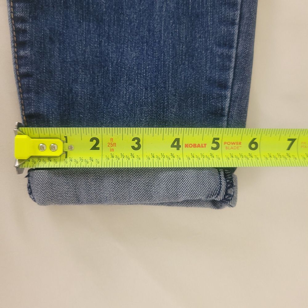 JW Jeans Womens 8 Blue Mid Rise Tapered Cuffed Hem Medium Wash Denim - Picture 6 of 13
